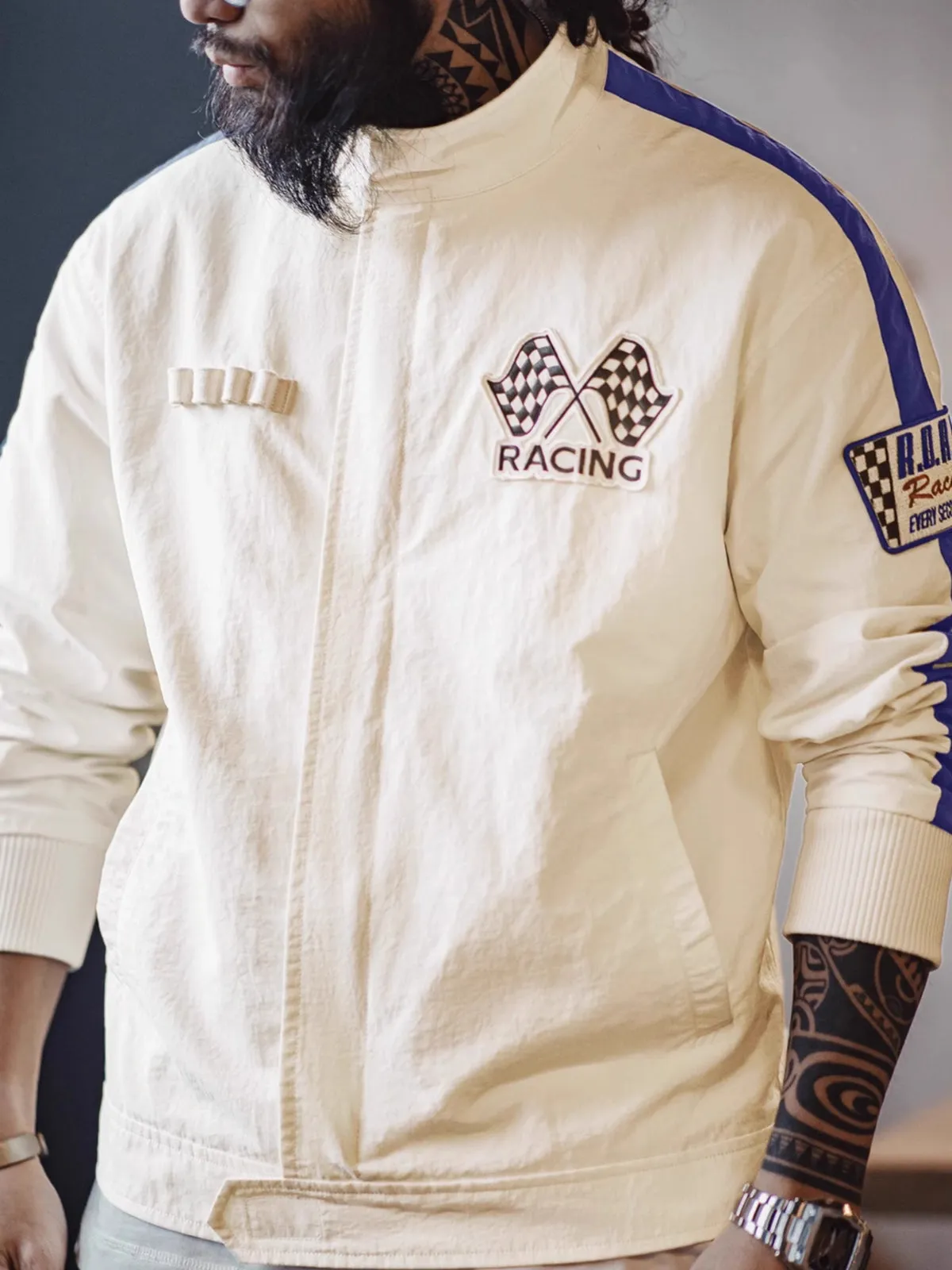 WLS Retro Embroidered Racing Jacket