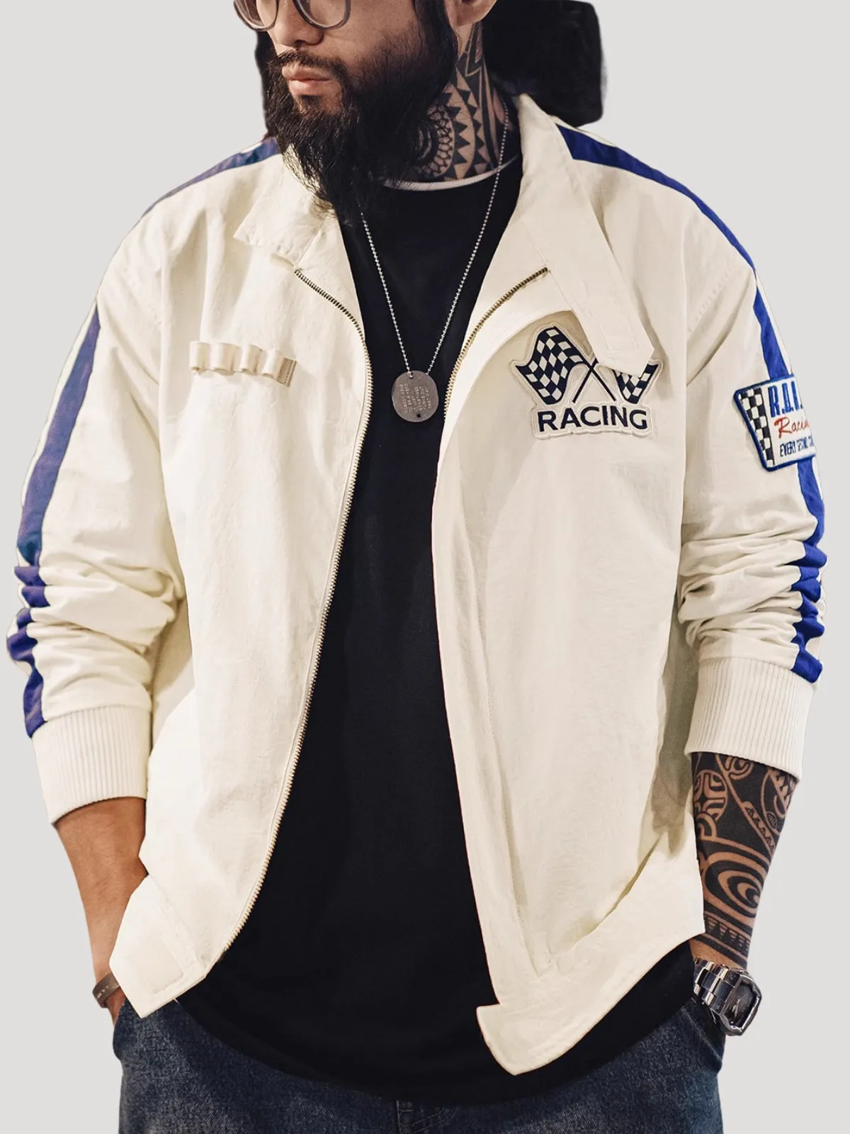 WLS Retro Embroidered Racing Jacket