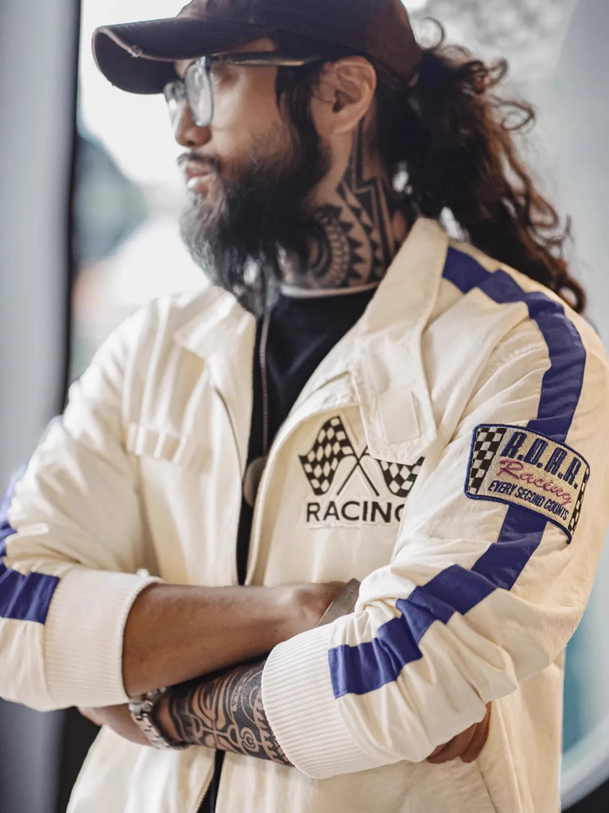 WLS Retro Embroidered Racing Jacket