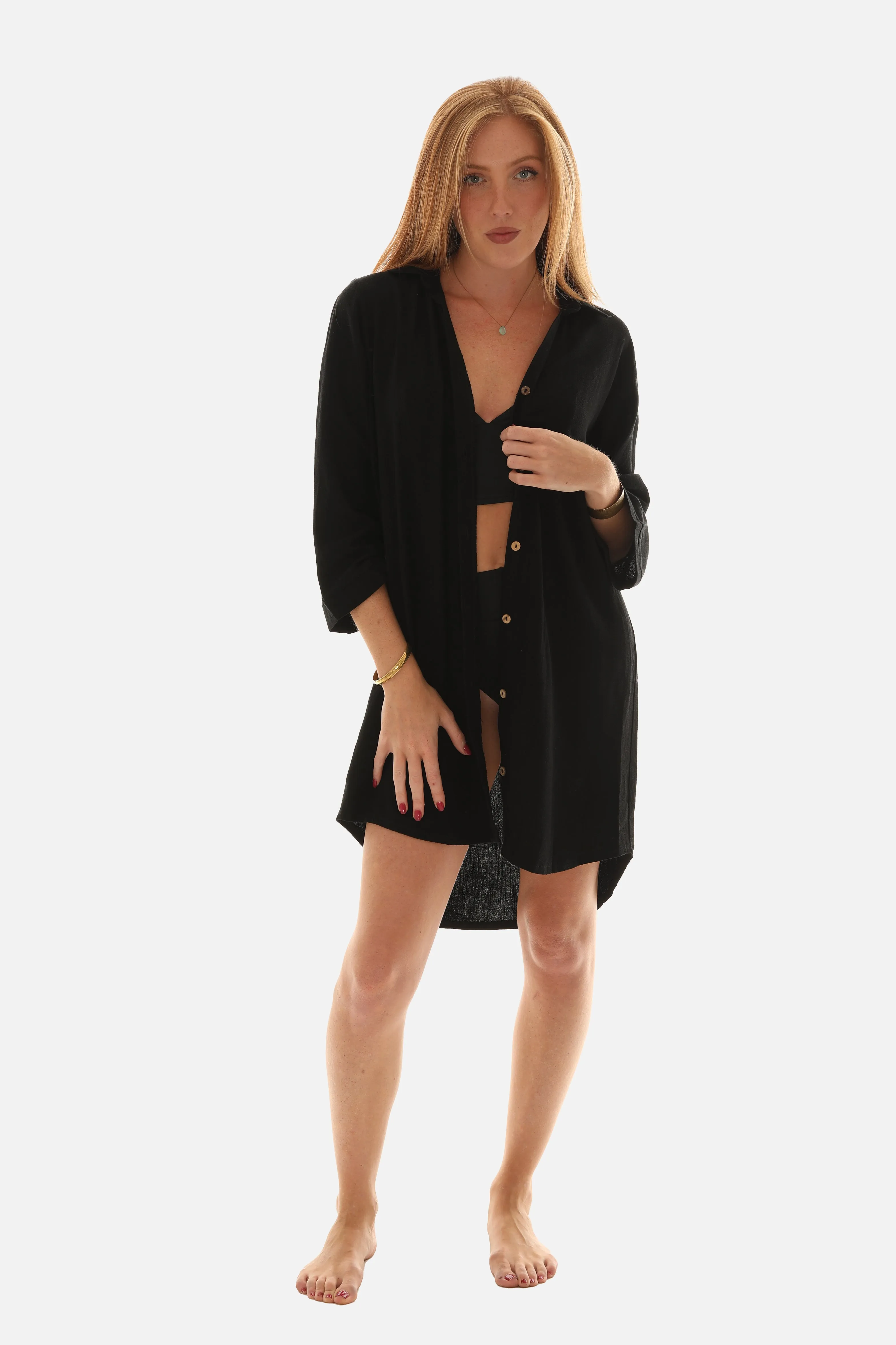 Women Cotton Button Down Shirt