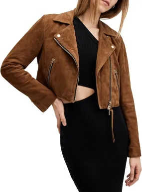 Women's cropped suede Jacket By TJS