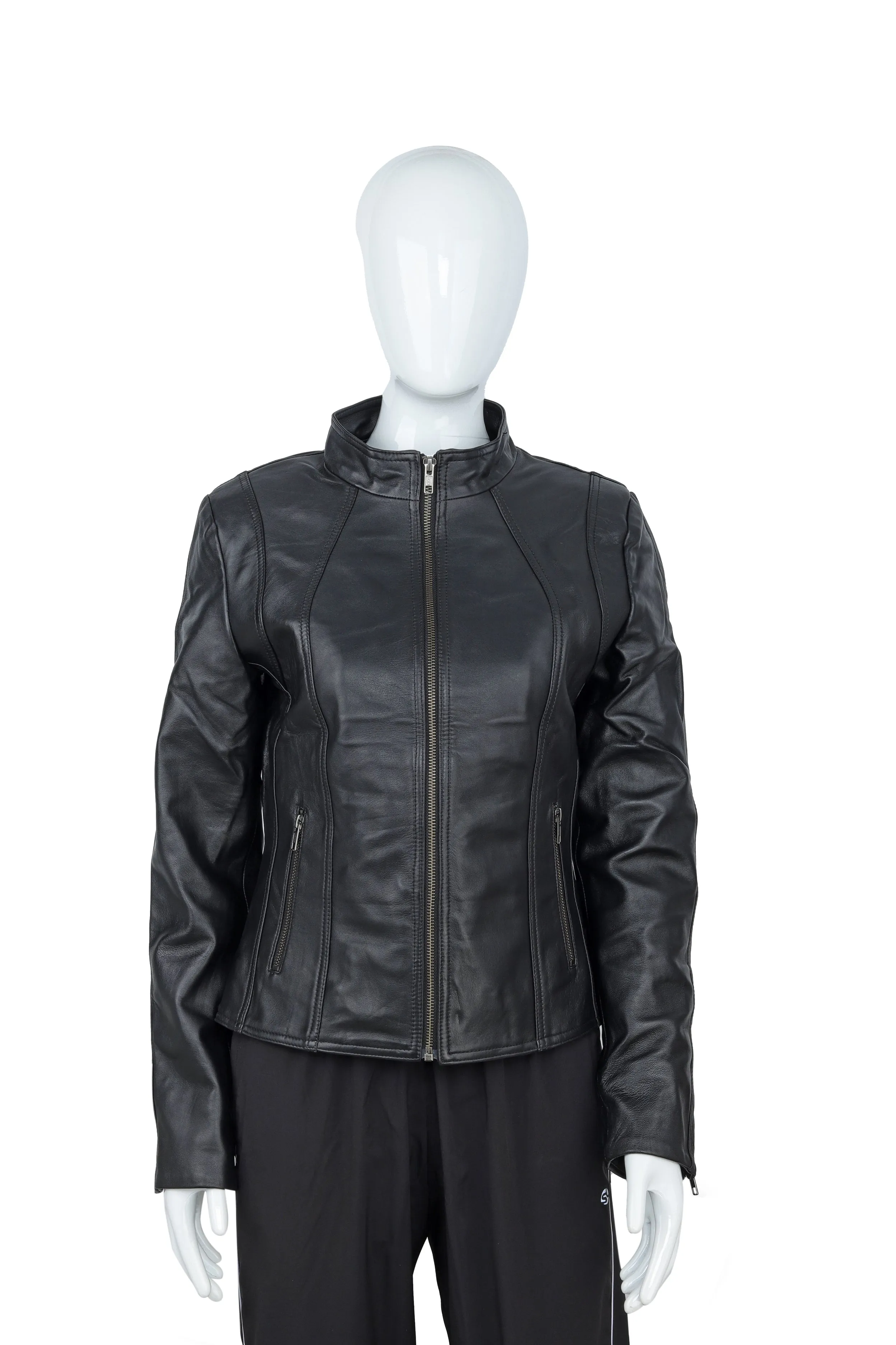 WOMENS LEATHER JACKET 94931 (BLACK)