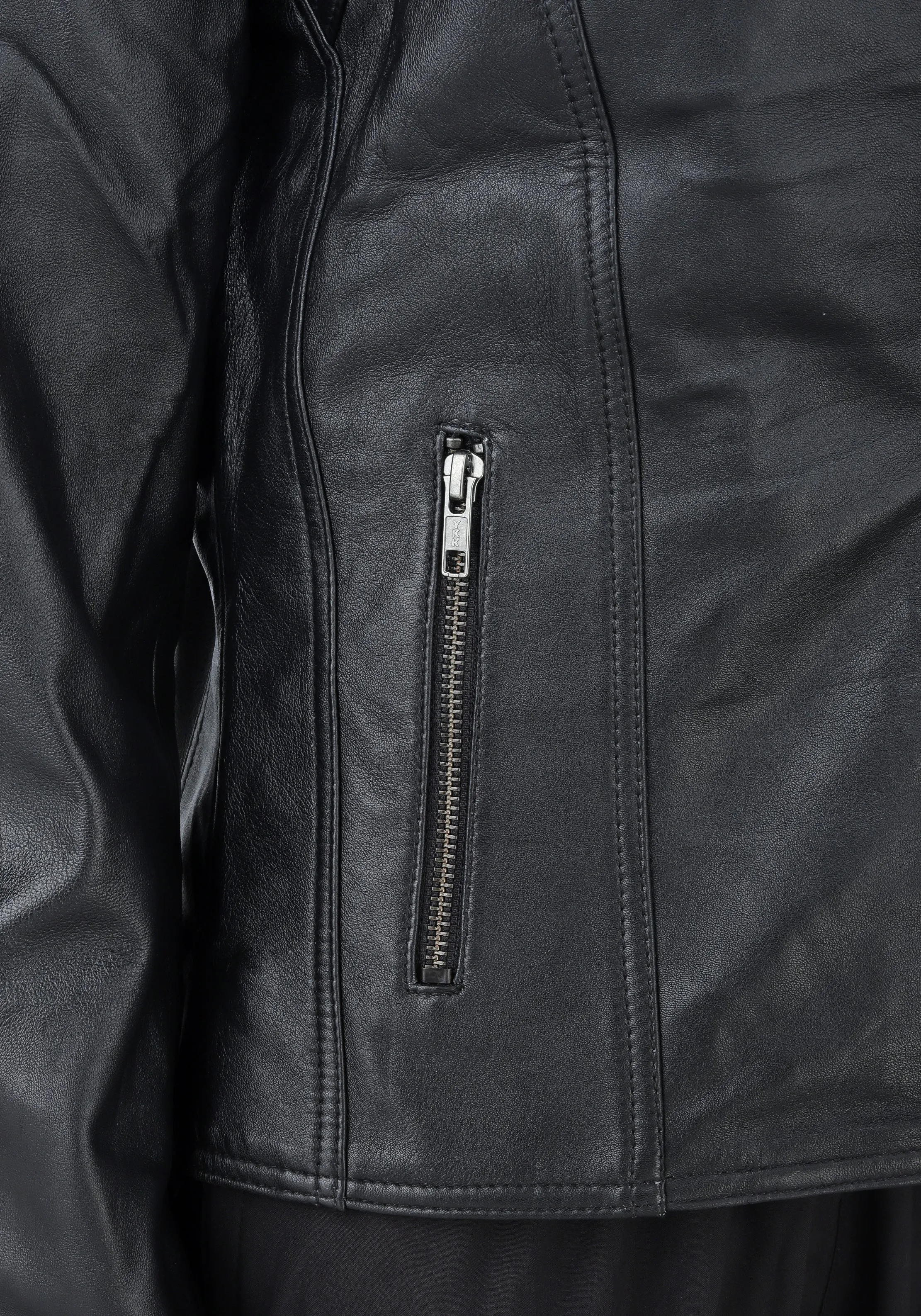 WOMENS LEATHER JACKET 94931 (BLACK)