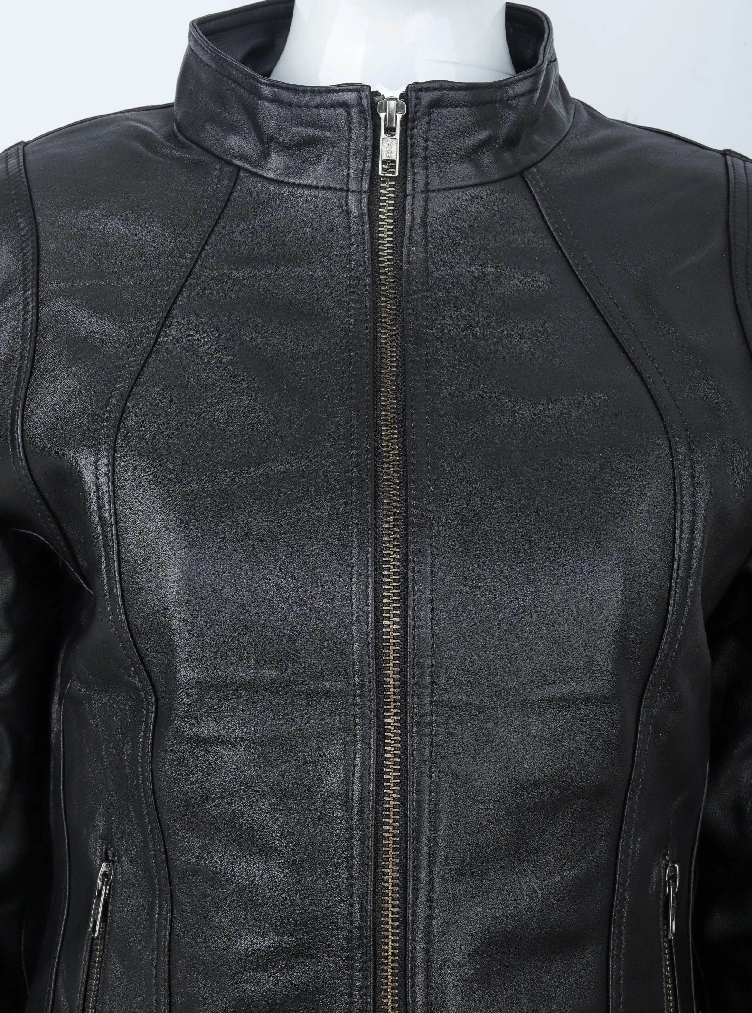 WOMENS LEATHER JACKET 94931 (BLACK)