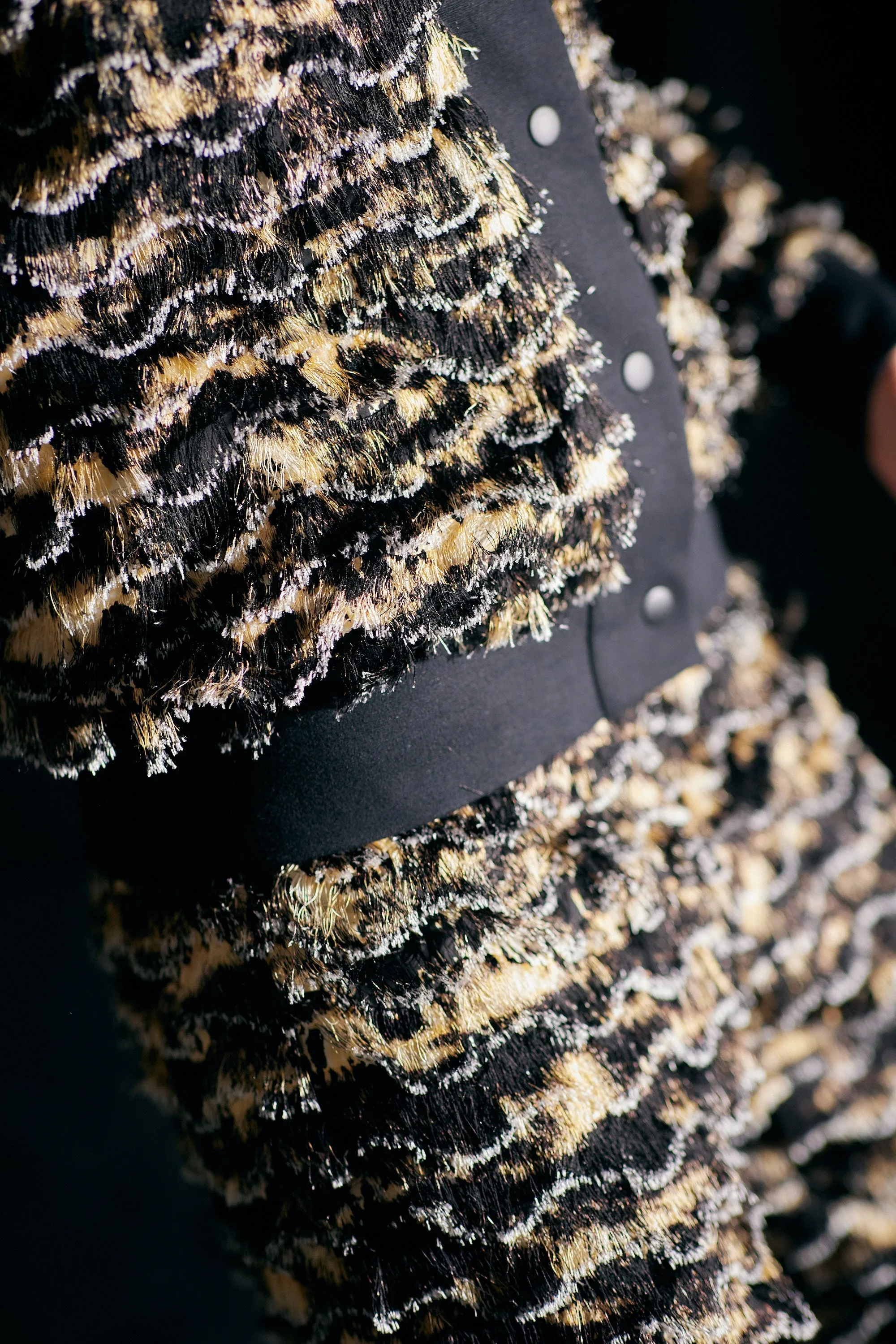 WORLD 4824 Dark Secrets Jacket Gold & Black Fringing