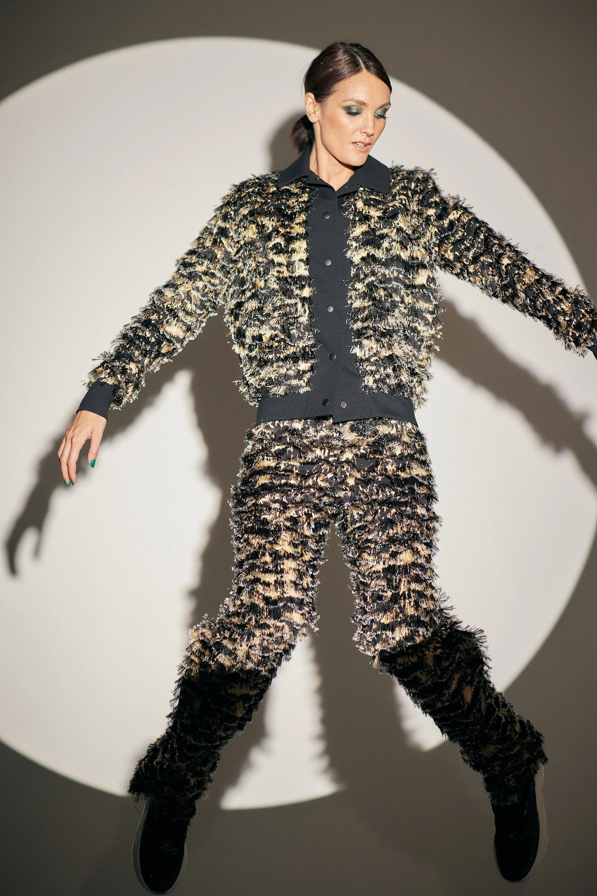 WORLD 4824 Dark Secrets Jacket Gold & Black Fringing