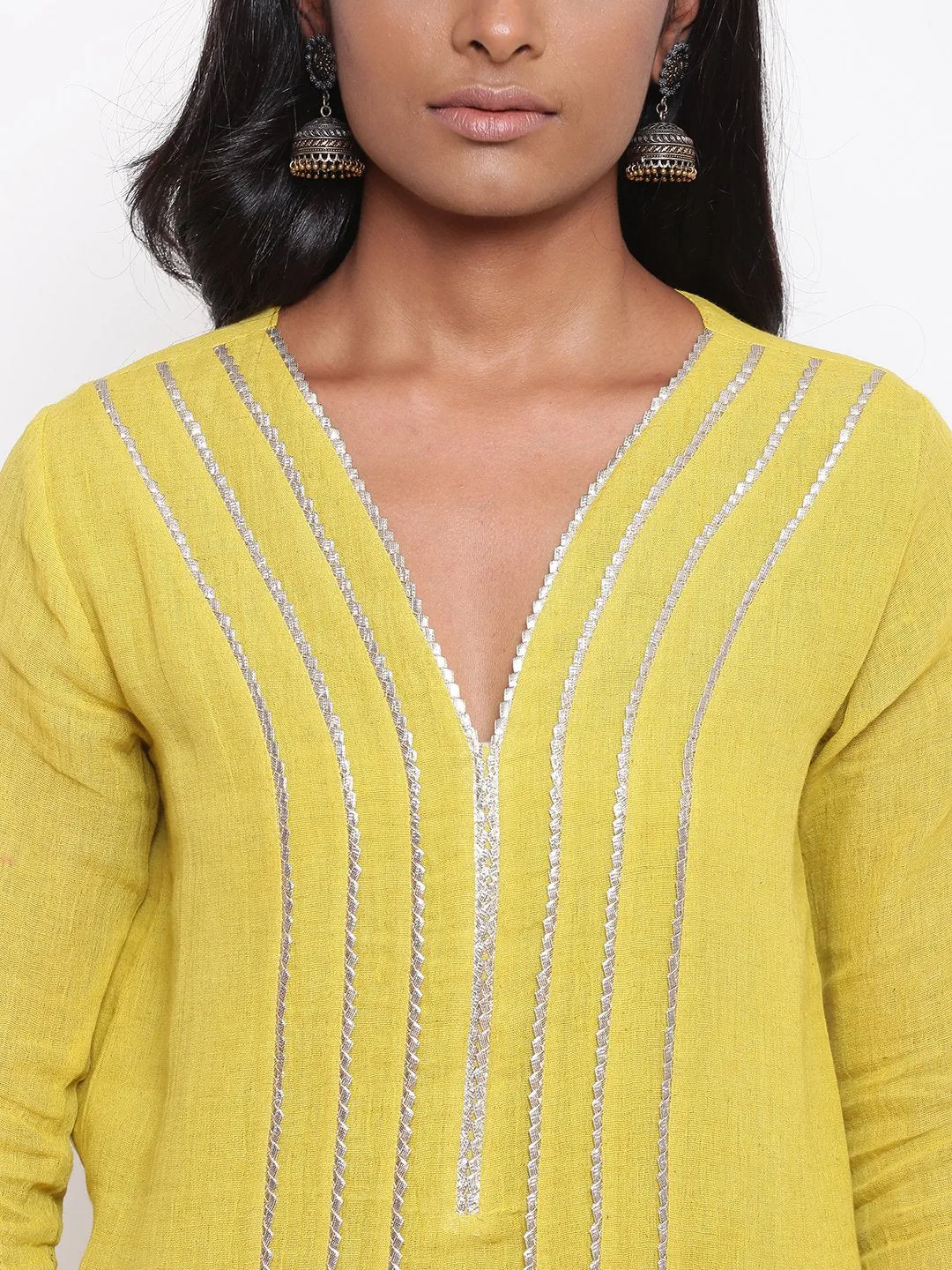 Yellow Gota Kurta Set