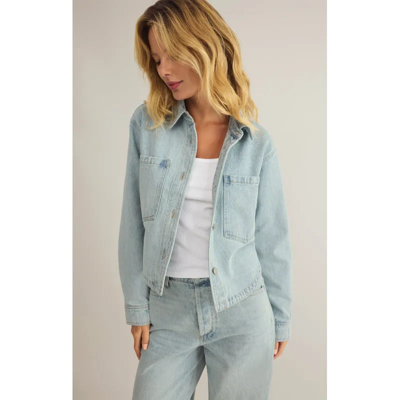 Z Supply All Day Cropped Denim Jacket