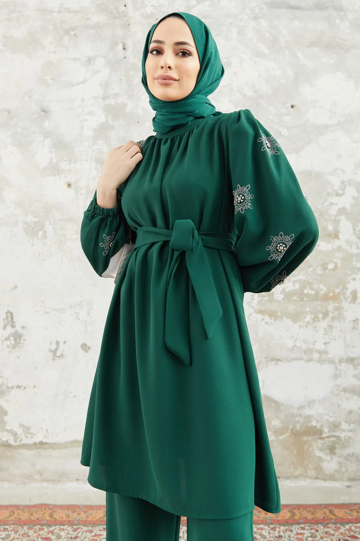 ZRF Women Mila Belted Set - Emerald - Villepinte