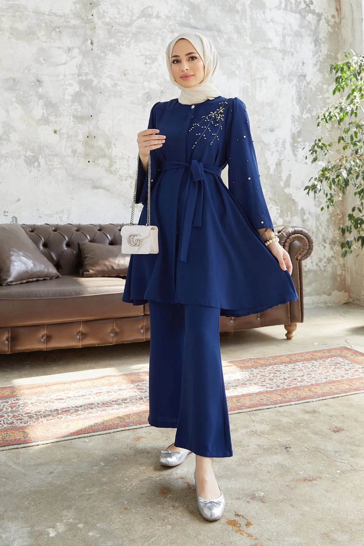 ZRF Women Rina Tunic Pants Set - Indigo - Raleigh